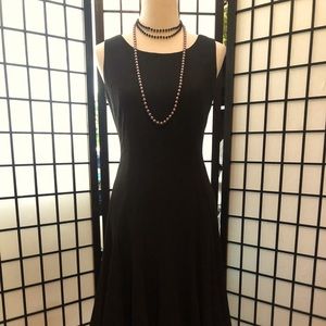 Calvin Klein classic blk dress w/flare silhouette